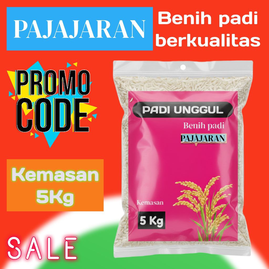 BIBIT PADI UNGGUL PAJAJARAN KUALITAS PREMIUM KEMASAN 5KG