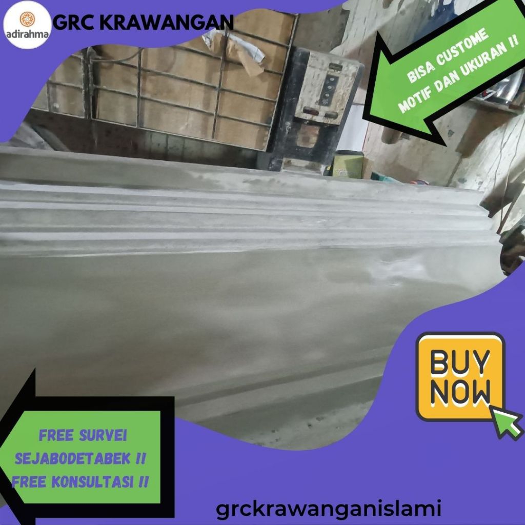 GRC Krawangan Motif Bunga & Batik, Eksklusif dan Bernilai Seni