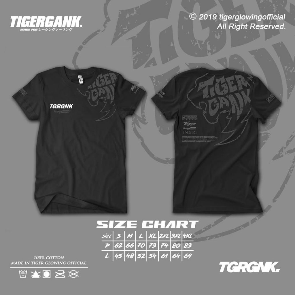 KAOS TIGER GANK ORIGINAL || TERBARU KAOS GL 200 MURAH TIGER GANK