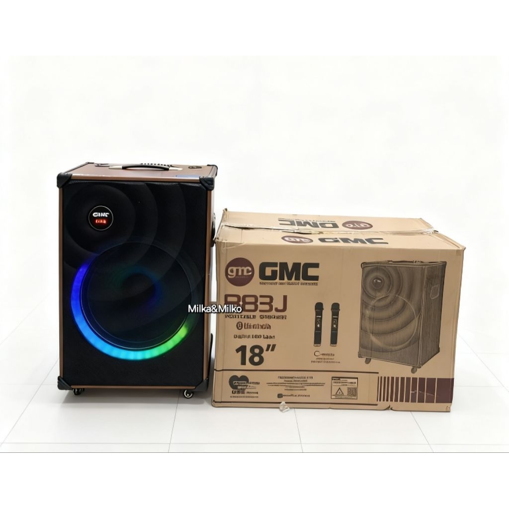 Speaker Portable GMC 883J 18 Inch Bluetooth + 2 Mic Wireless