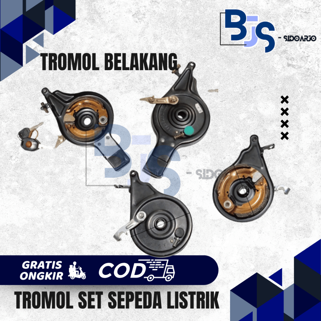 TERMURAH  Set Tromol Kampas Depan/Belakang – Motor & Sepeda Listrik | Elektrik Bike, Hybrid, Skuter 