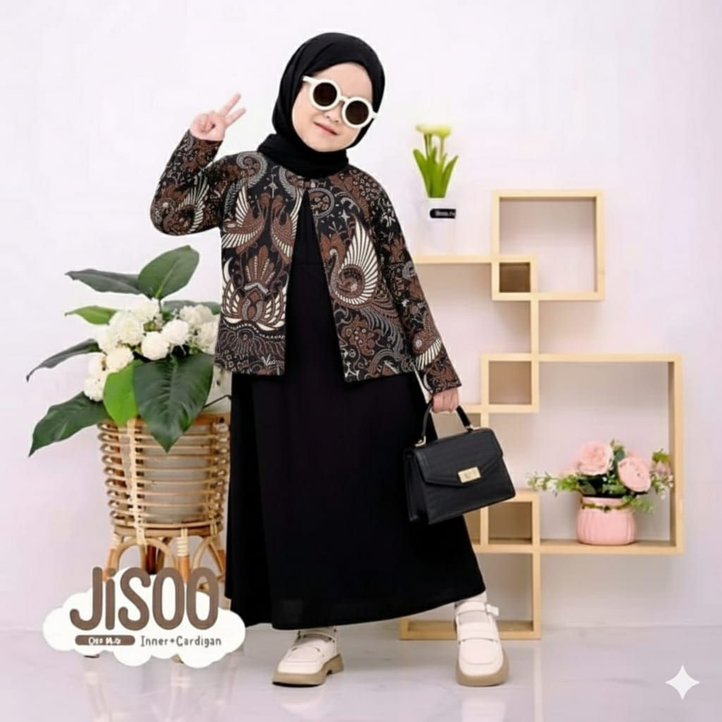 gamis anak kombinasi batik model 2026