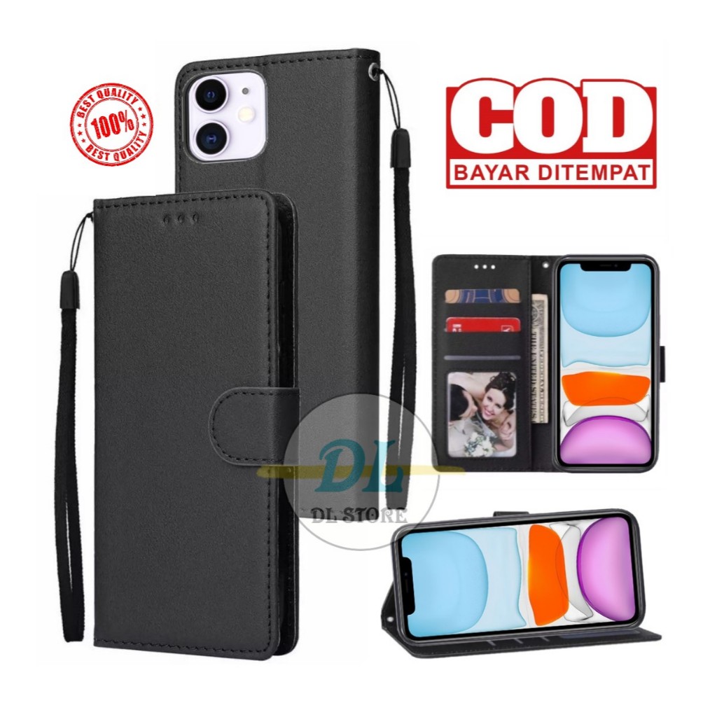 Flip Case Hp iPhone 11 / XR Kualitas Premium Leather Case Flip Wallet - Dompet  Hp