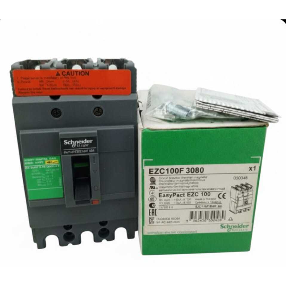 Schneider EZC100F3080 Mccb 80A 3P 10Ka
