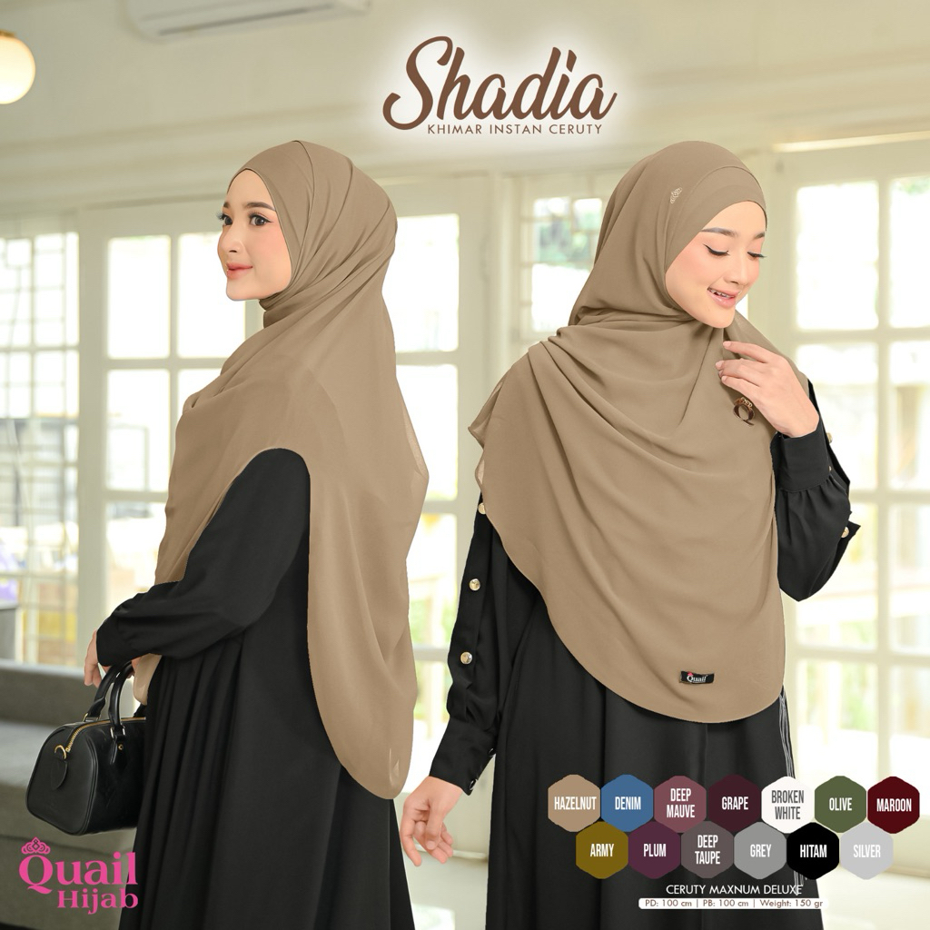Quail Hijab - SHADIA HIJAB KHIMAR ORI QUAIL CERUTY PREMIUM | KHIMAR ORIGINAL QUAIL HIJAB