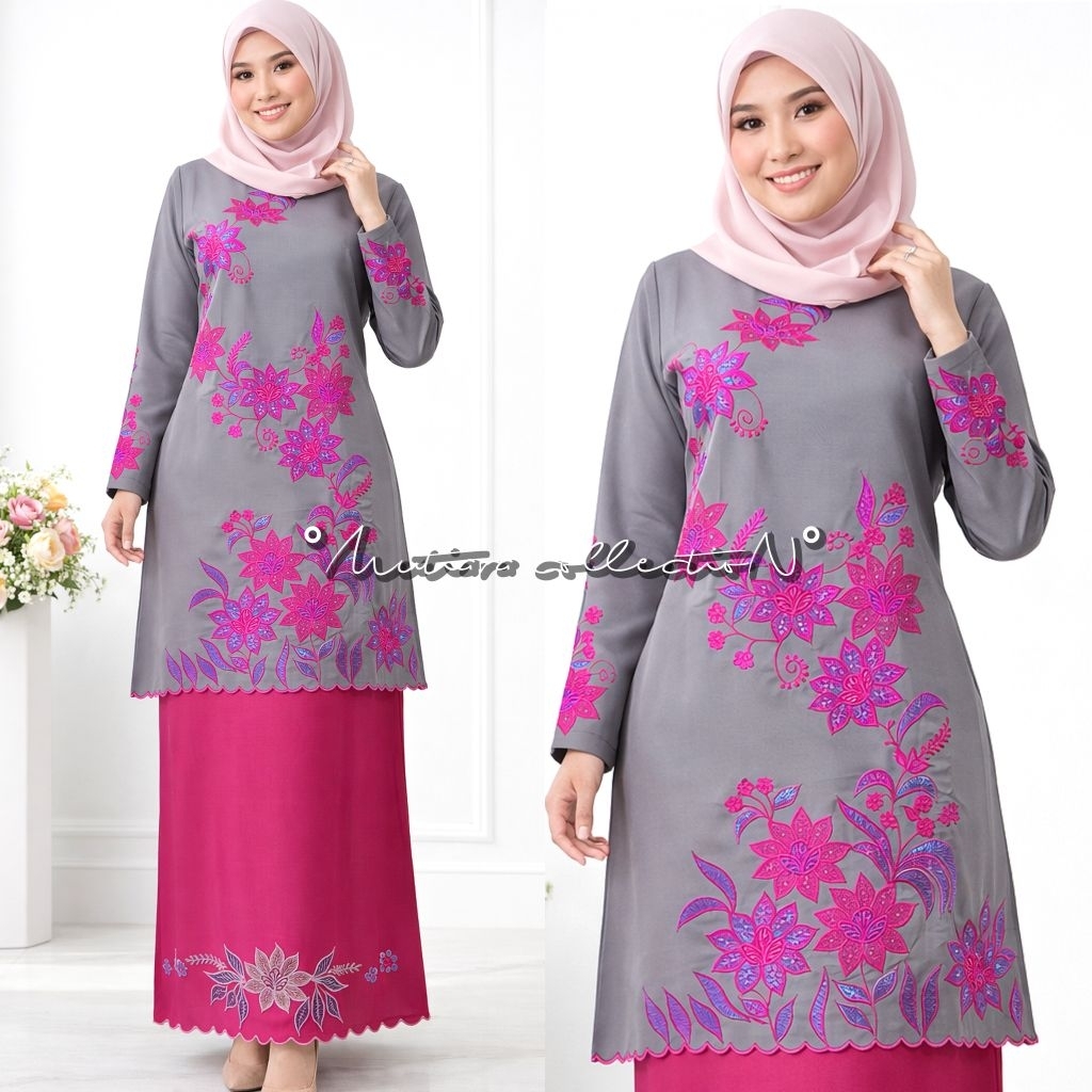 SETELAN BAJU KURUNG BORDIR ORGANDI