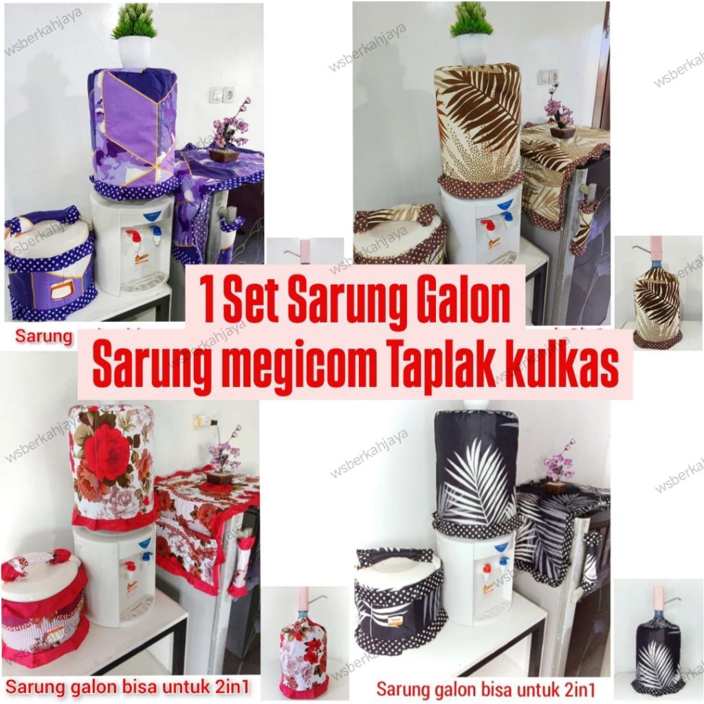 Taplak kulkas Sarung Mejicom Sarung Galon 1 set