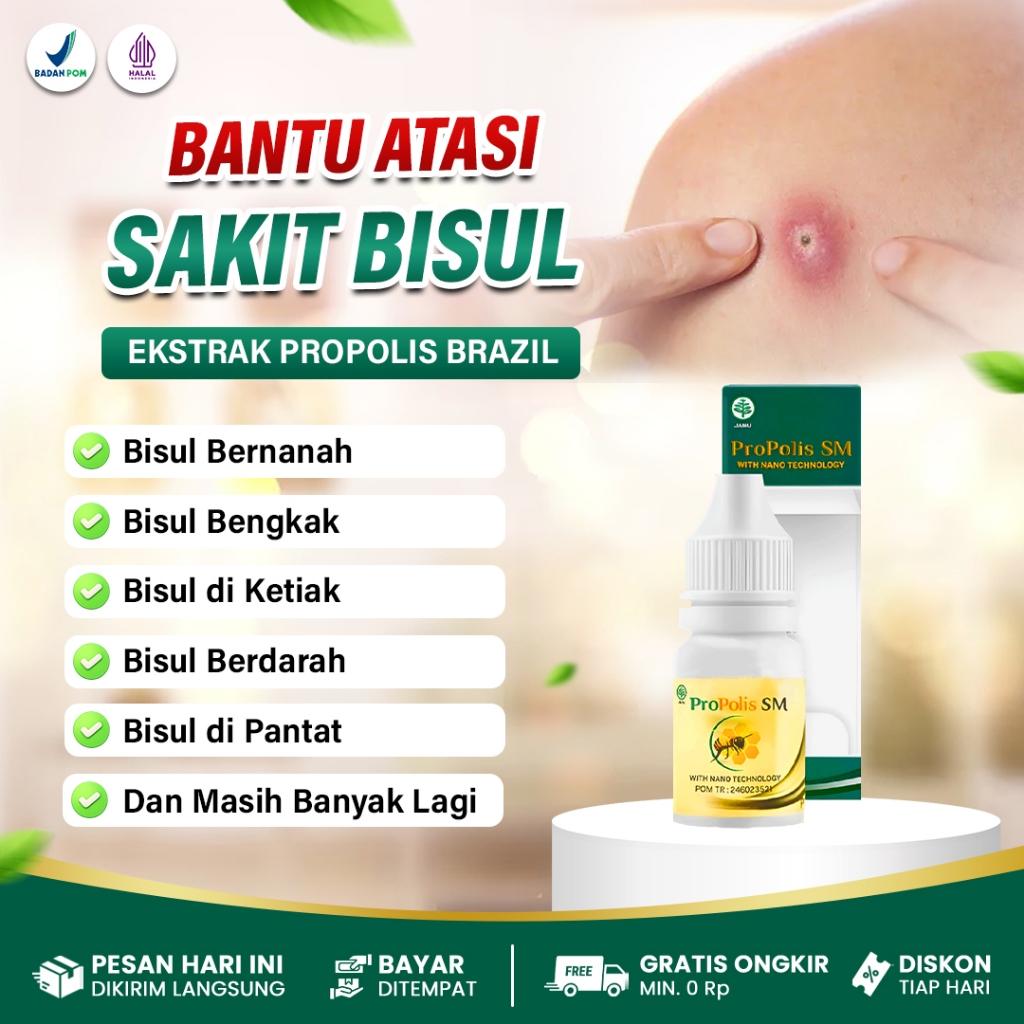 Propolis SM - Obat Bisul Di Pantat, Bisulan Abses, Benjolan Bernanah Nyeri, Obat Bisul Anak - Obat B