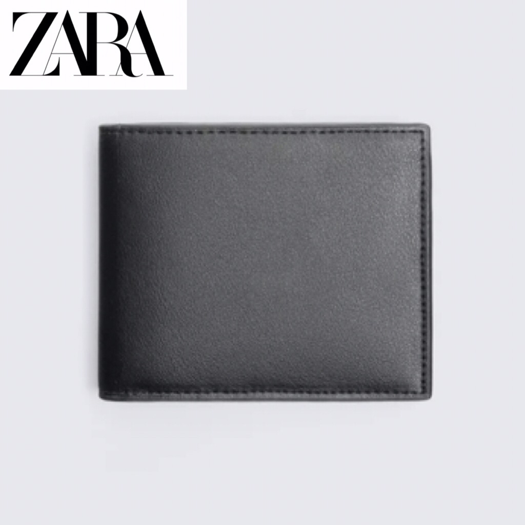 ZARA Men Plain Wallet Dompet Lipat Pria Black