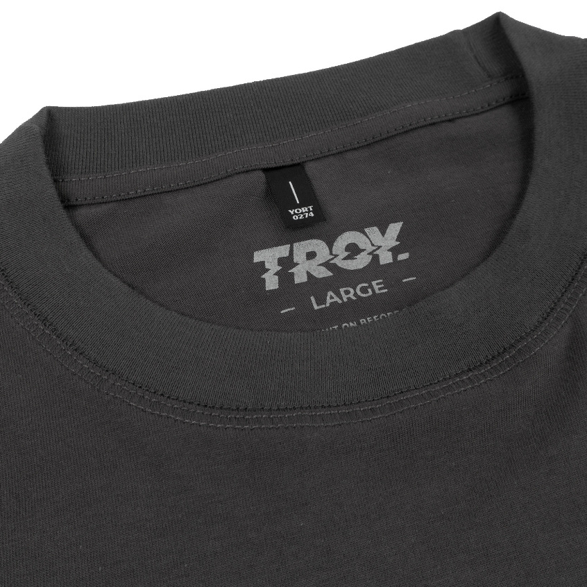 Troy Company T-shirt Dark Grey Humanity Is Mind - Kaos Lengan Pendek Kaos Abu Gelap MTD 3223