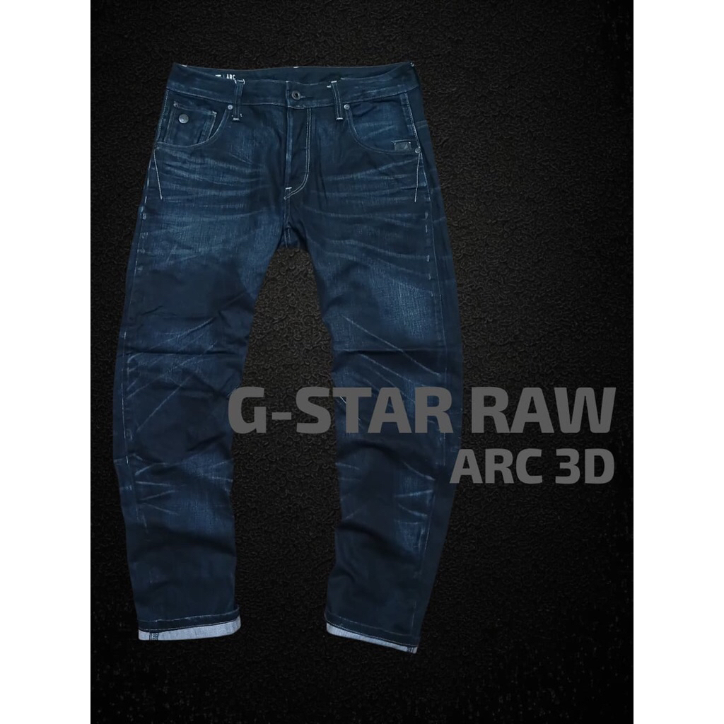 Jeans pants denim raw keren bahan tebal enak warna pekat second preloved