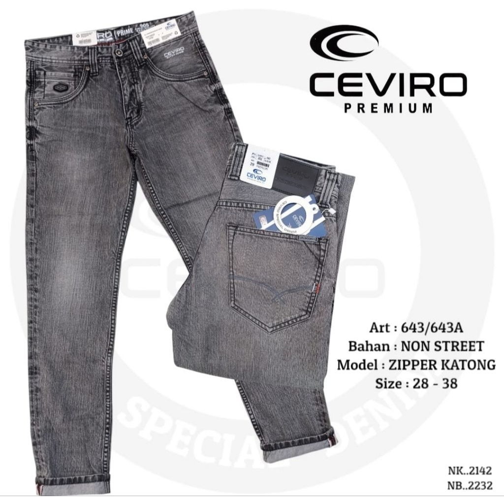 celana jeans CEVIRO ZIPPER