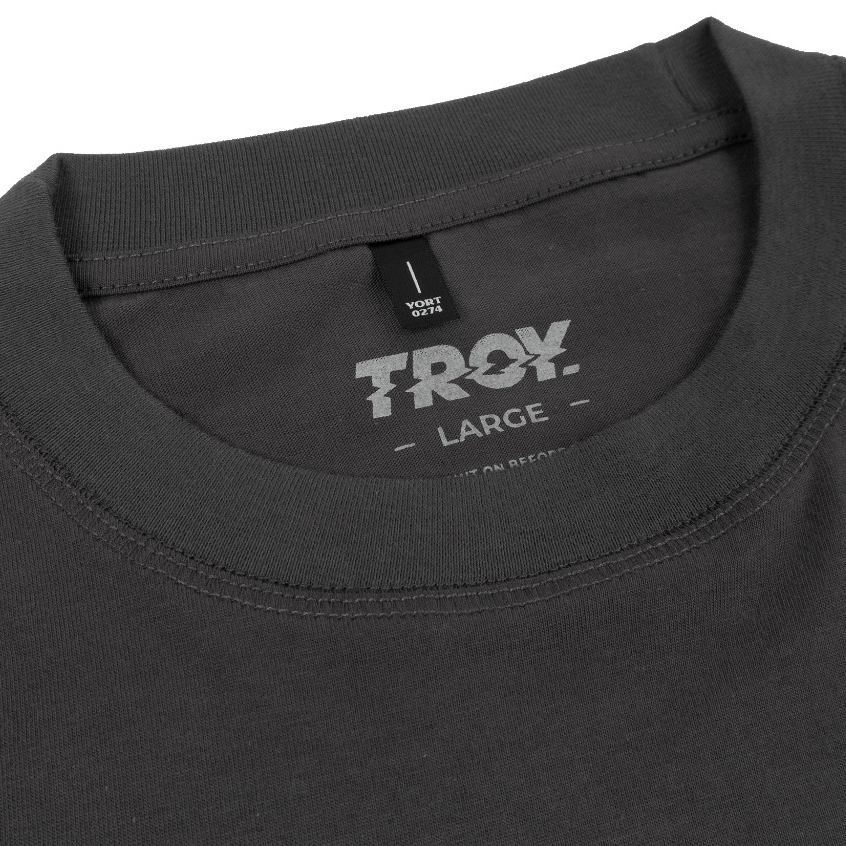 Troy Company T-shirt Dark Grey Boldness - Kaos Lengan Pendek Kaos Abu Gelap MTD 3478