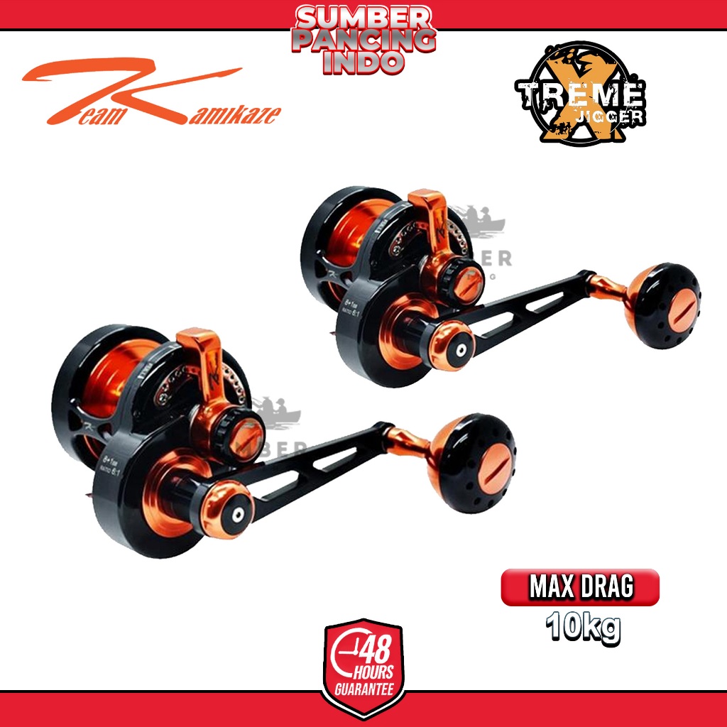 KAMIKAZE Reel Pancing Overhead XTREME JIGGER LX3 RX3 8+1Bb Overhead Light Series Narrow One Piece Al