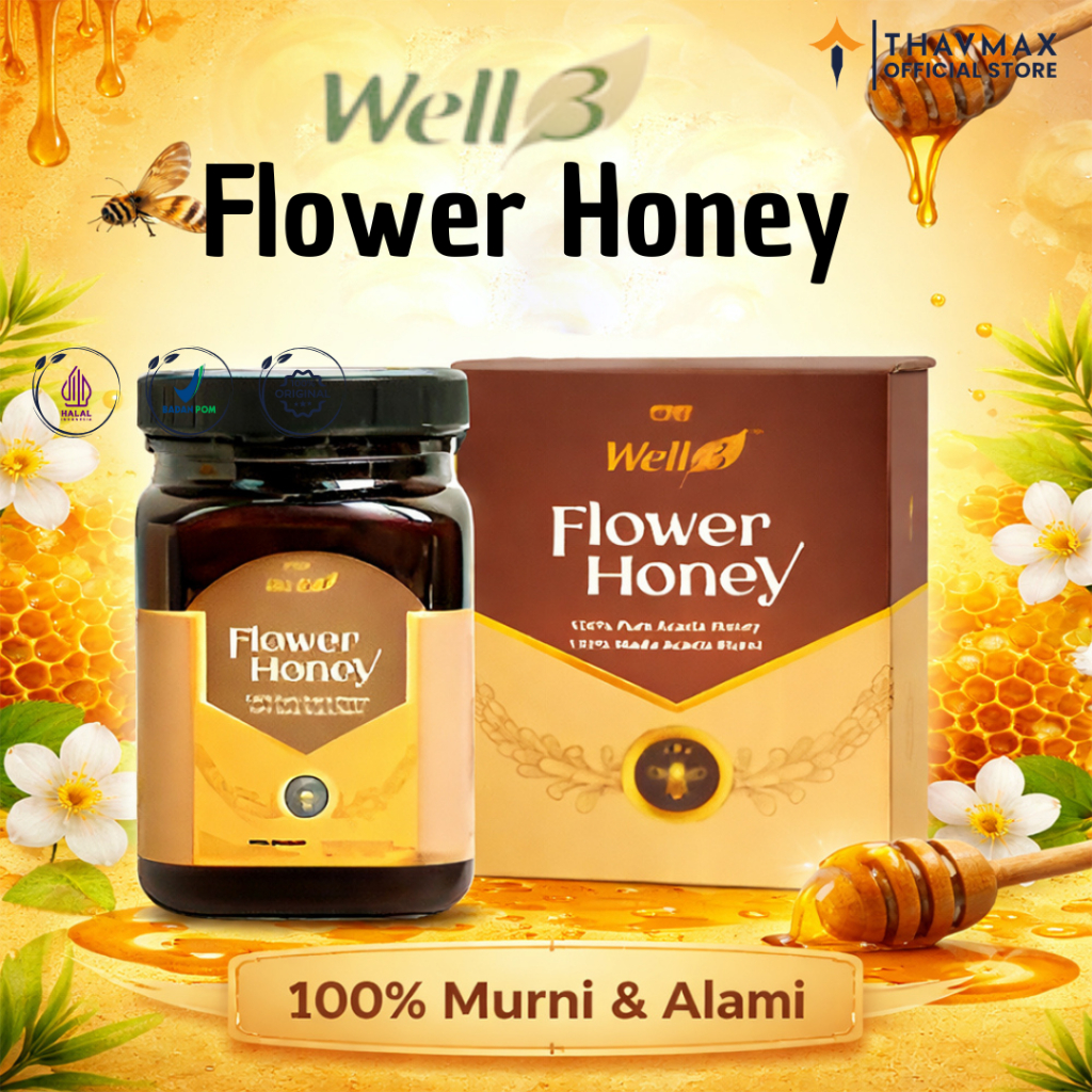CNI Well 3 Flower Honey Madu Murni Akasia 500gram PRODUK ORIGINAL dari CNI