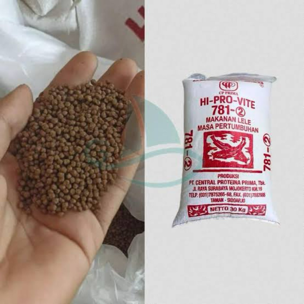 pakan pelet lele tinggi protein 781-2 ukuran 2mm karungan 30 kg