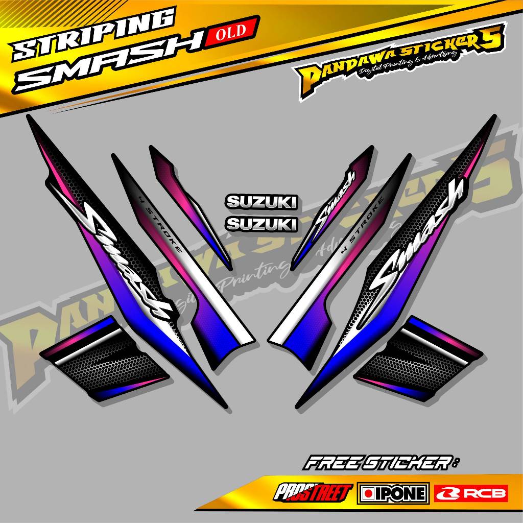 STRIPING VARIASI MOTOR SUZUKI SMASH / STICKER LIST VARIASI SMASH