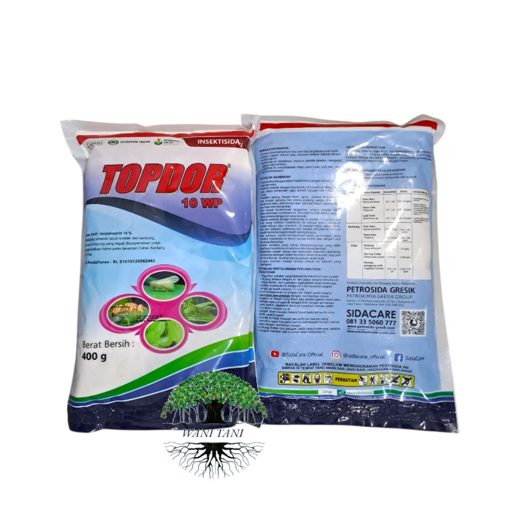 TOPDOR 10 WP 400GR Insektisida Racun Sistemik, Kontak dan Lambung