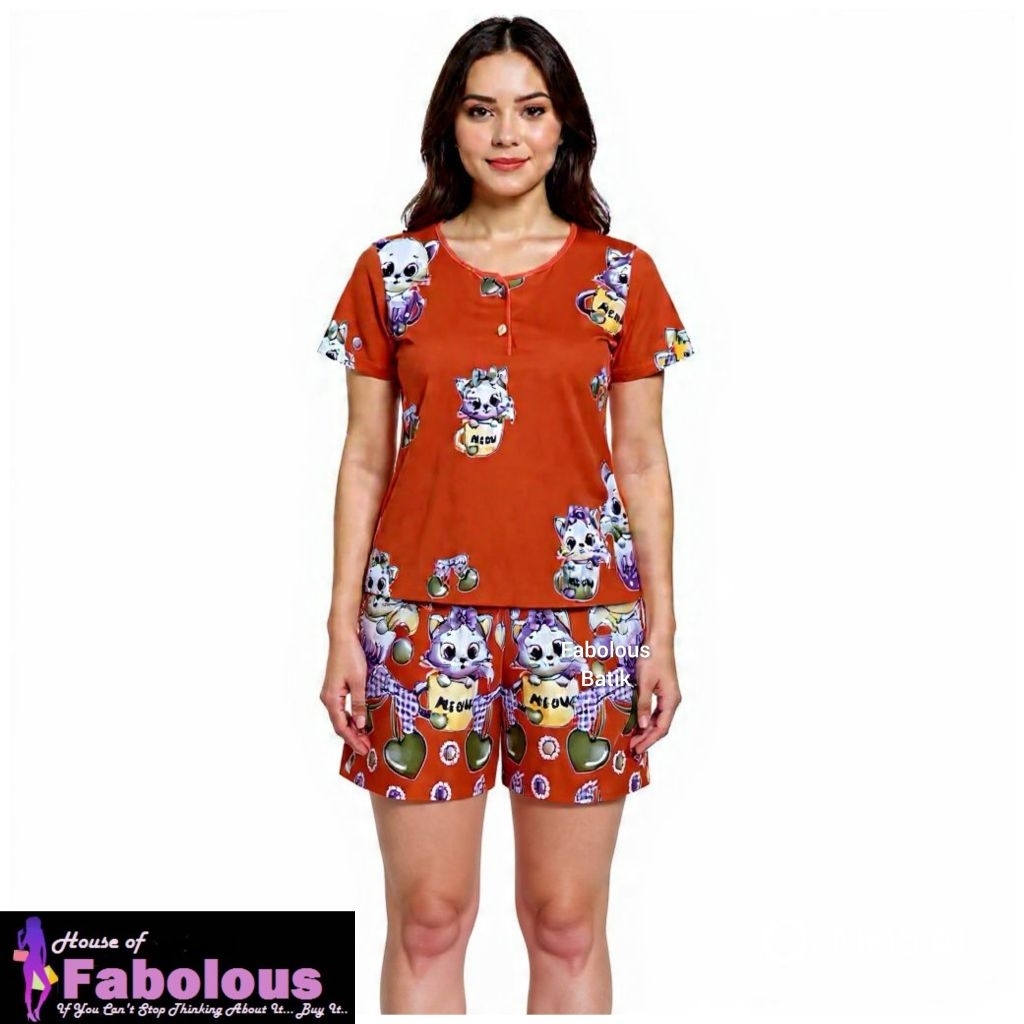 Setelan Celana Pendek /Setelan Homewear / Setelan Wanita Katun / Setelan Wanita Murah / Setelan Cela