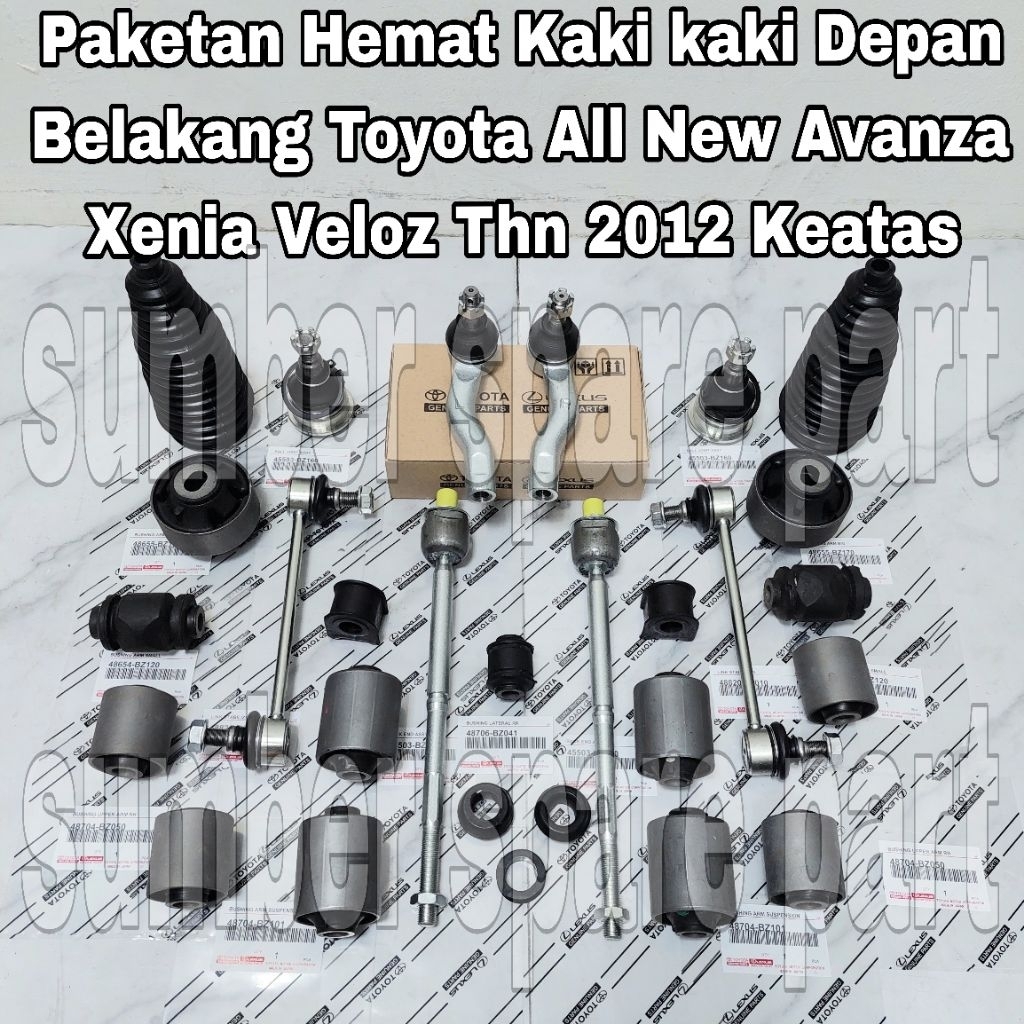 Paketan Hemat Komplit Kaki kaki Depan Belakang Toyota All New Avanza Xenia Veloz Thn 2012 Keatas Set