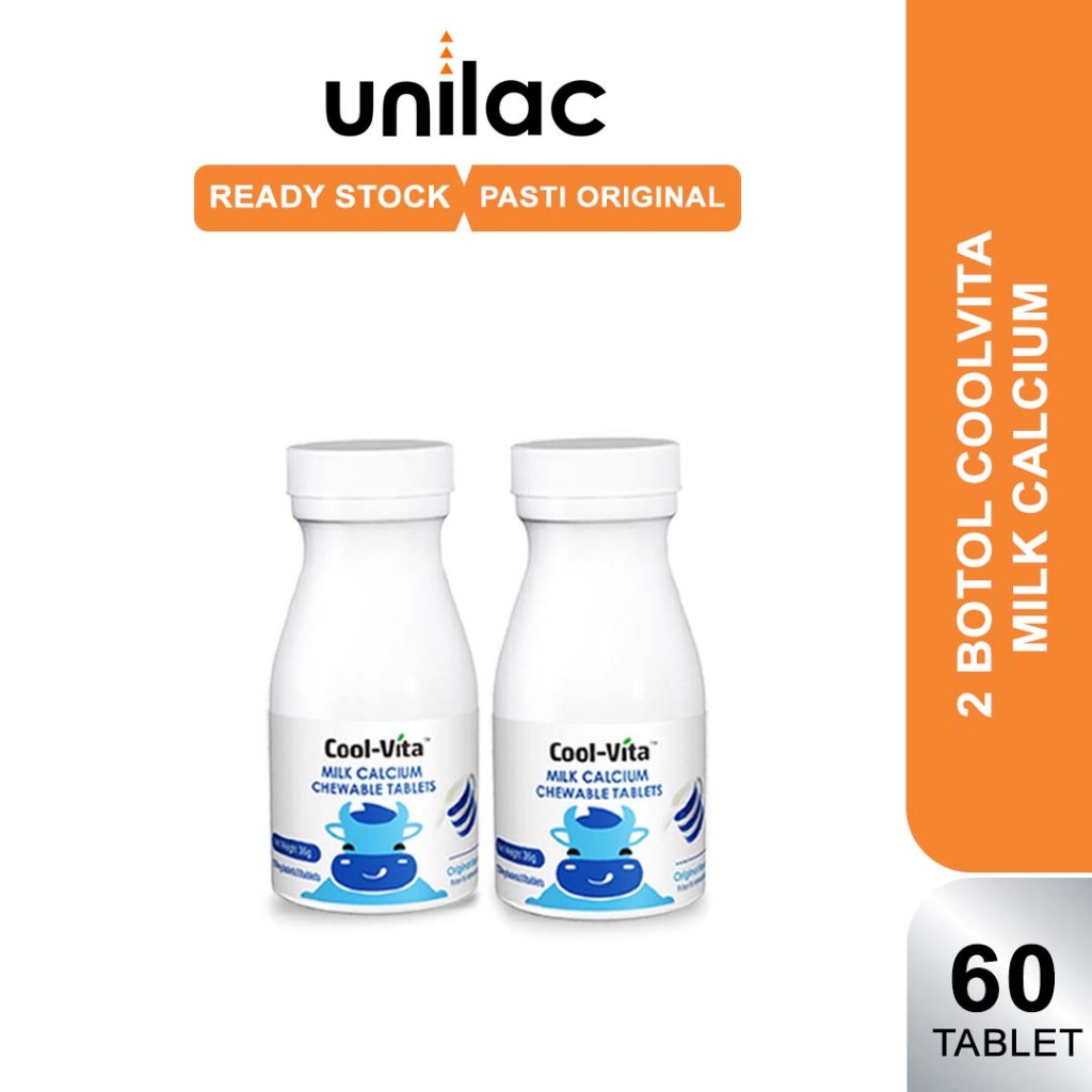 Coolvita Milk Calcium Peninggi Badan Anak Paket 2 Botol | Cool-Vita Kalsium Peninggi Badan Anak
