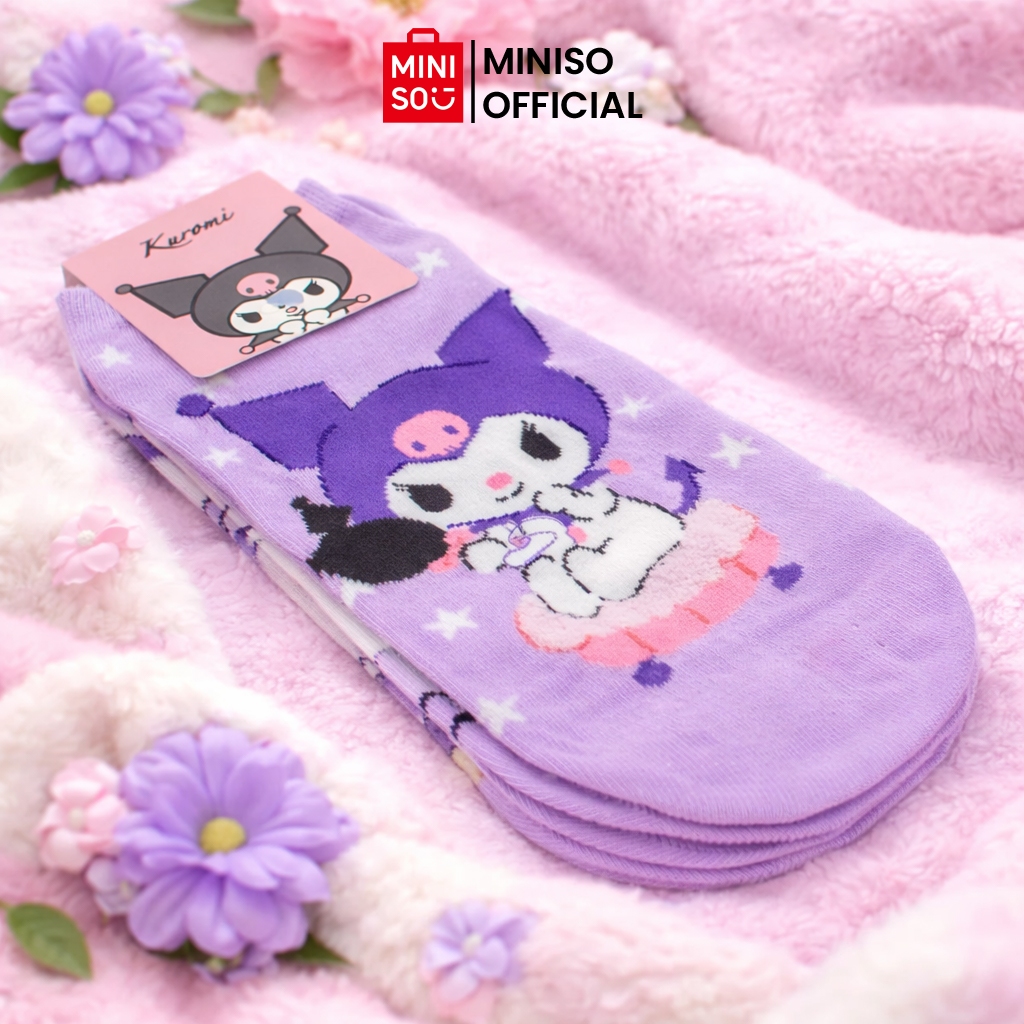 Miniso x My Melody Kaos Kaki Wanita Odor Control Women's Ankle Socks 2 Pairs