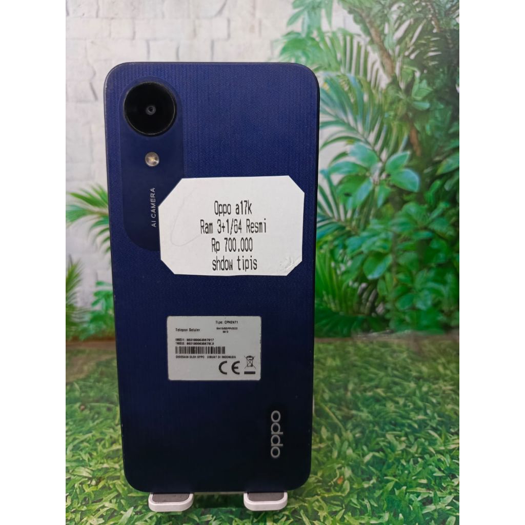 Oppo a17k ram 3+1/64 deskripsi cek