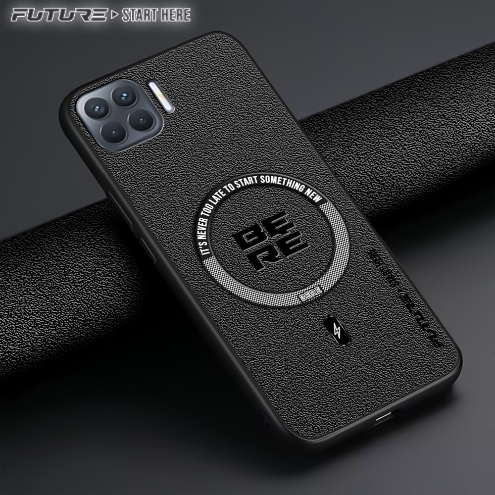 Case Oppo Reno 4f Softcase Terbaru Luxury Magsafe Leather Magnetic Casing