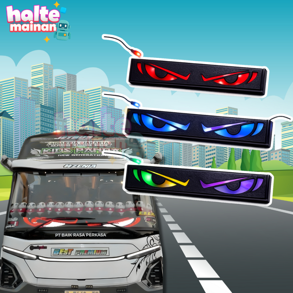 Lampu StroboMata Moniatur Bus | Lampu Mata Miniatur Bus LED dengan Efek Kedipan Realistis
