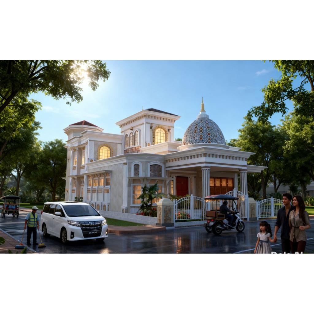 DESAIN RUMAH KLASIK 2 LANTAI. PAKET DESAIN SIAP BANGUN. Jasa desain rumah klasik, gambat rumah klasi