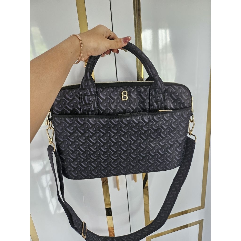 Tas Laptop Buttonscarves - Black