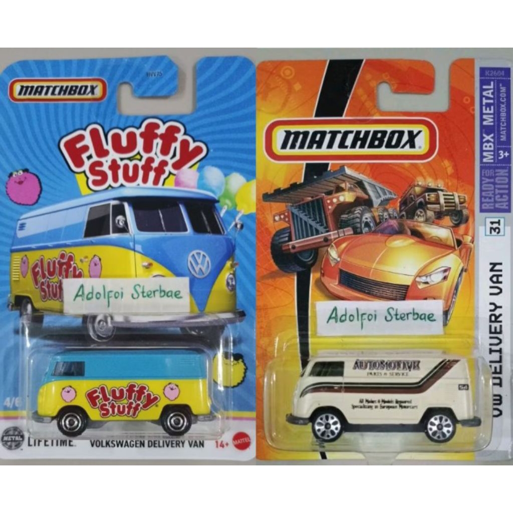 matchbox vw volkswagen delivery van ready for action mbx metal automotive edisi fluffy flufy stuff m