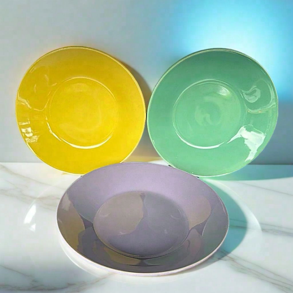 PIRING KERAMIK/PIRING KERAMIK MAKAN/PIRING KERAMIK WARNA/PIRINGKERAMIK CANTIK/PIRING KERAMIK 8"