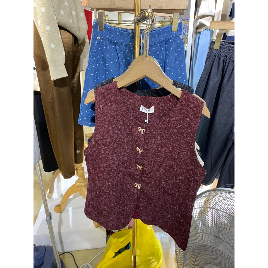 COOKIE BASIC VEST #CB148 BKK - READYSTOCK