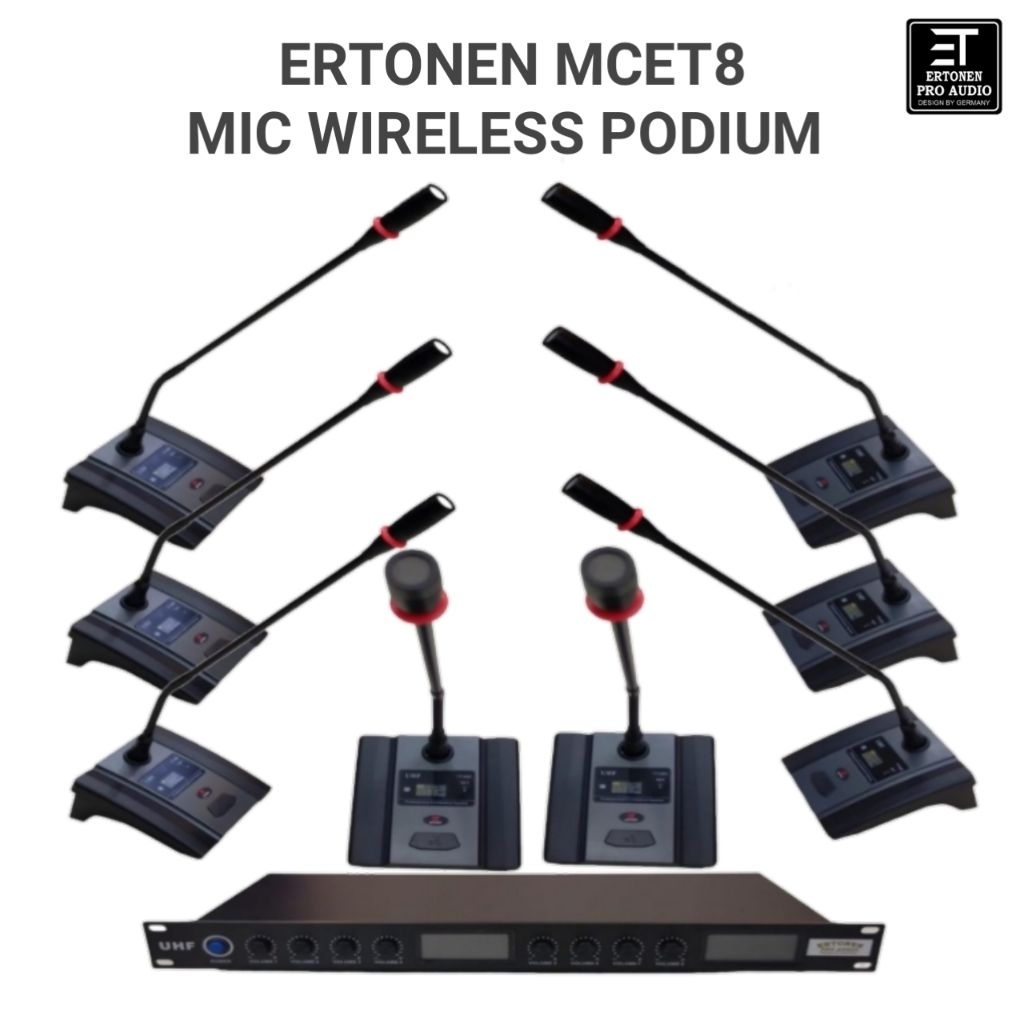mic wireless podium ertonen mcet8 8 mic podium ori dijamin