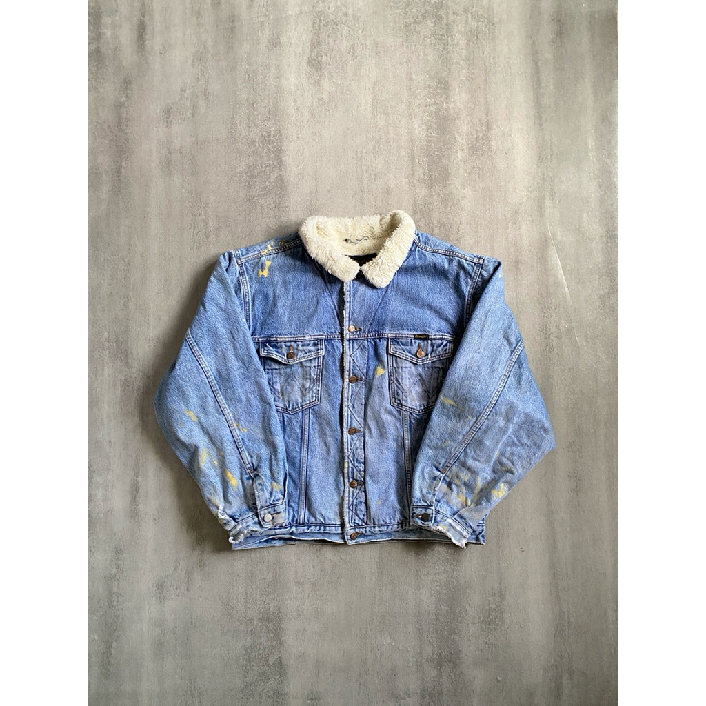 Vintage Wr4ngler Trucker Sherpa Denim