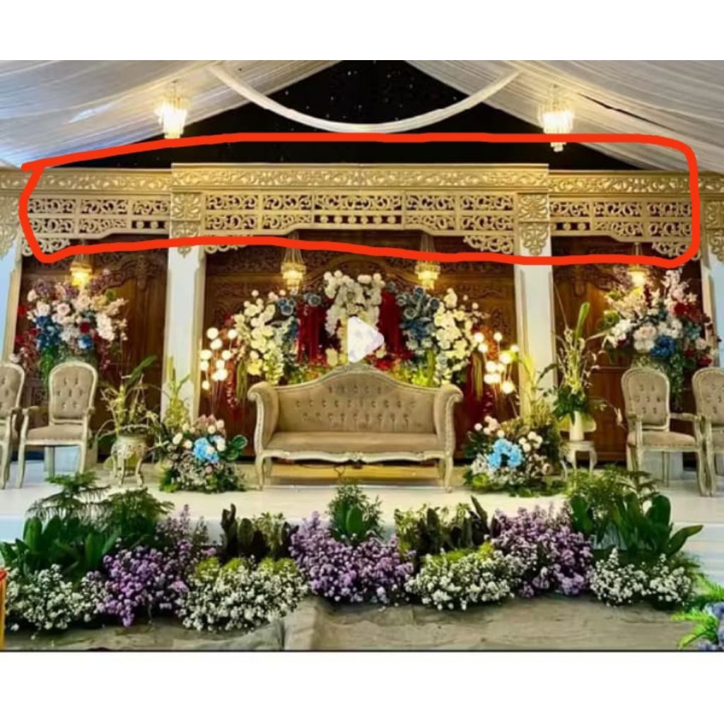 Ukir Spon Poni Jawa Modern Dekorasi Pernikahan, Motif Elegan untuk Acara Spesial