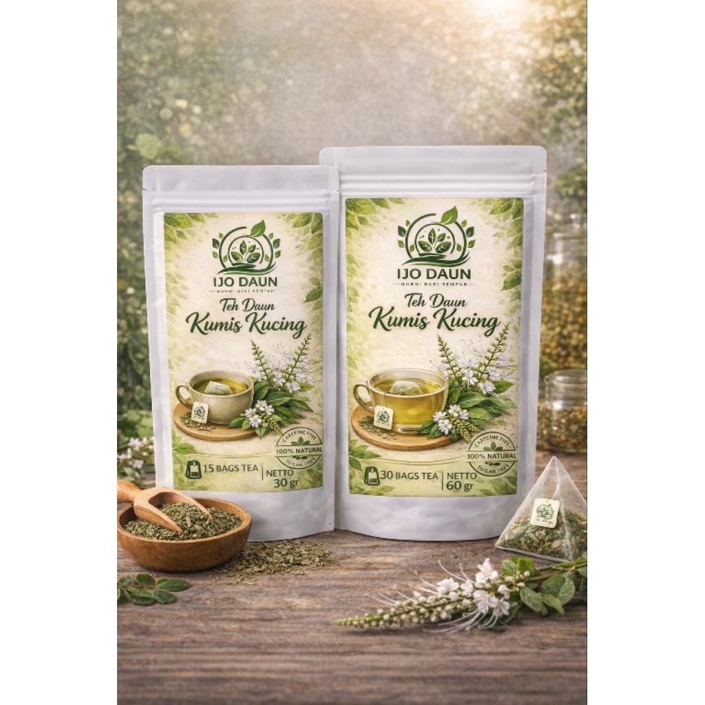 Teh Herbal Kumis Kucing | Teh Celup Kumis Kucing | Teh kumis Kucing | Cat Whiskers Tea