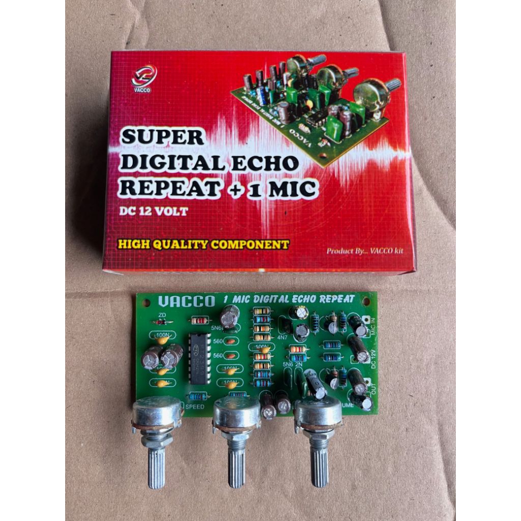 kit echo digital repeat + 1 mic vacco