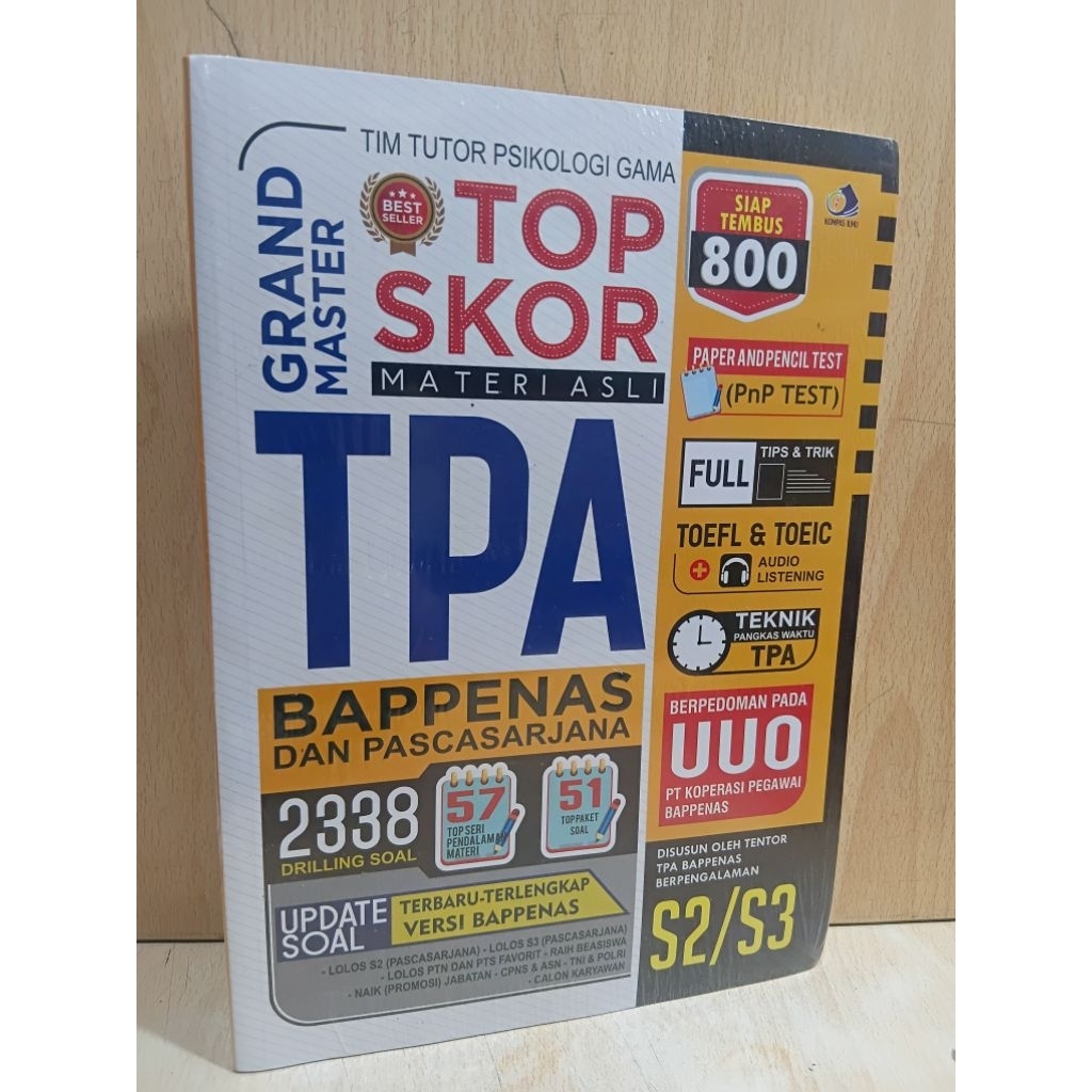 Buku Original  TOP SKOR MATERI ASLI TPA. BAPPENAS DAN PASCASARJANA.
