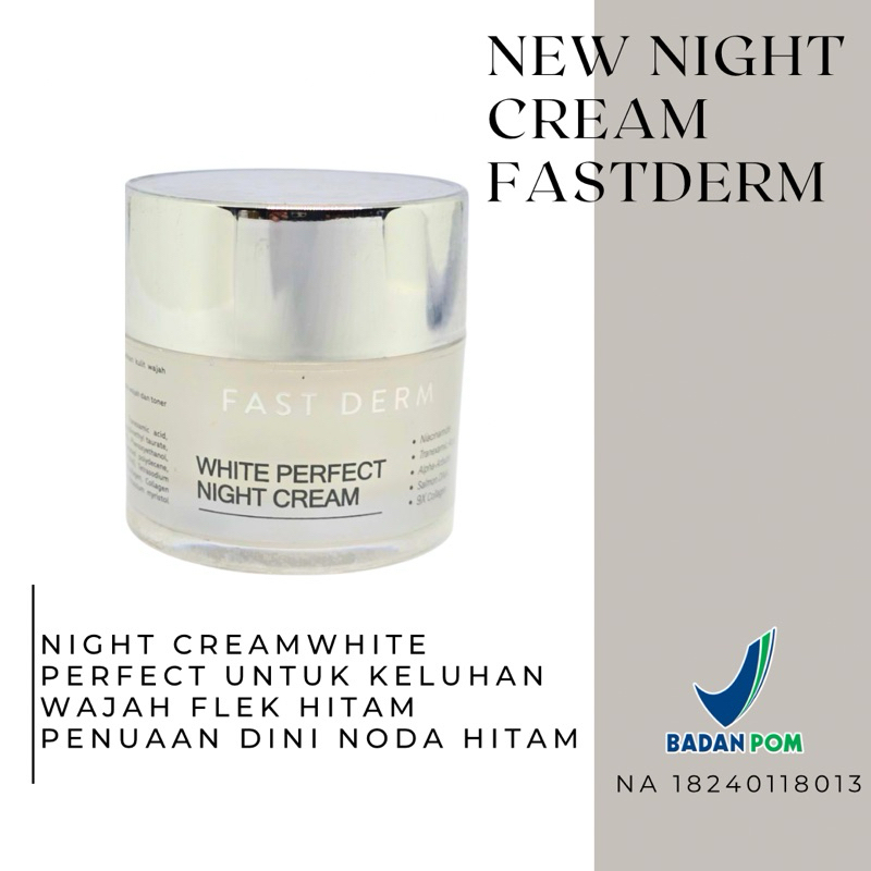Night whitening Fast Derm Cream Malam BPOM
