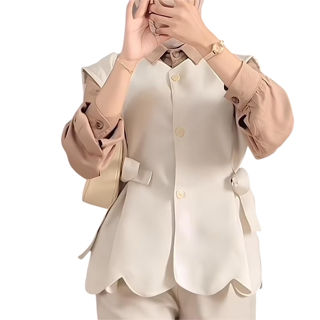Cherish Vest Outer Tali Samping Semiwoll Wanita