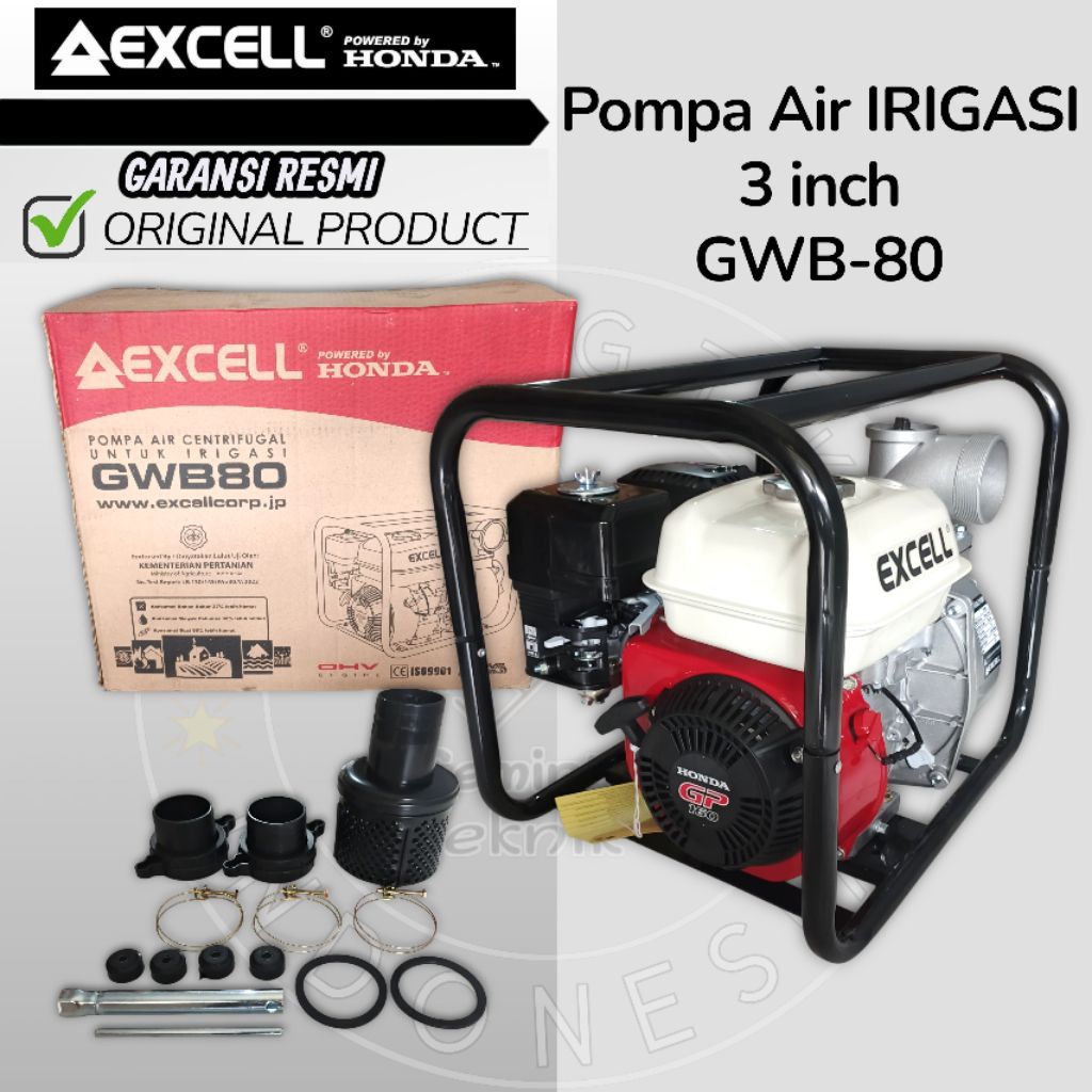 Mesin Pompa Air 3 Inch HONDA EXCELL GWB80 / Mesin Pompa Air Irigasi 3 Inch HONDA EXCELL GWB80