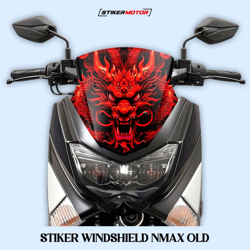 Stiker Winshield Nmax Old Japanese Skull Bahan Anti Air Sudah Dilaminasi Banyak Variasi Sticker Seti