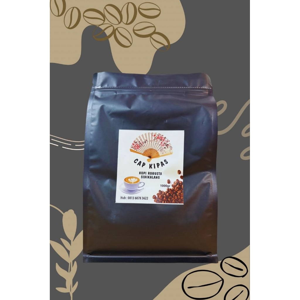 Kopi Robusta Sidikalang Premium Grade 1 Cap Kipas Isi 1000gram