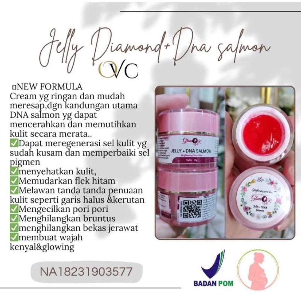 glamor skincare jelly salmon original bpom