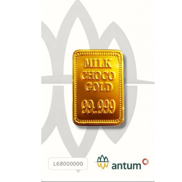Gift coklat kartu emas ANTUM valentine kado ulang tahun lucu mini gold