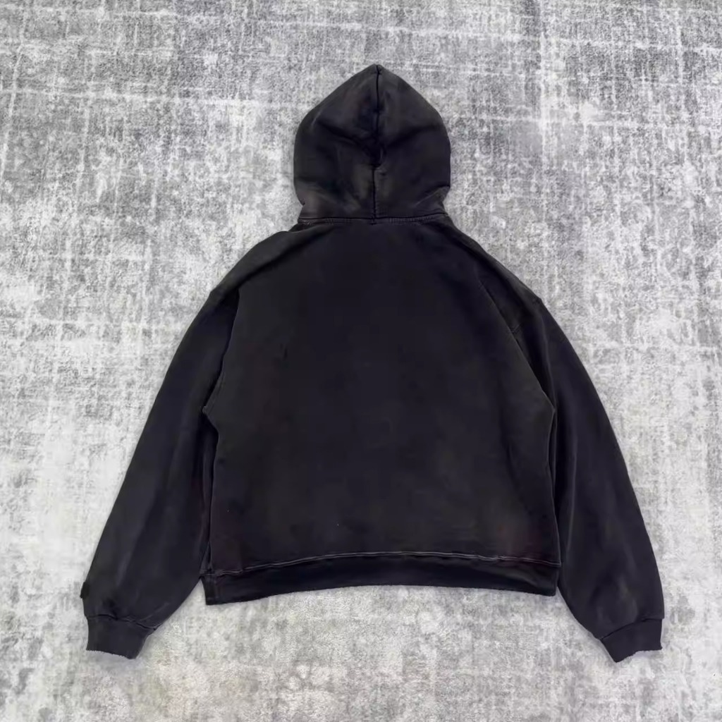 akimbo - THE ‘WATCH-PEEKER’ HOODIE - SUN FADED BLACK