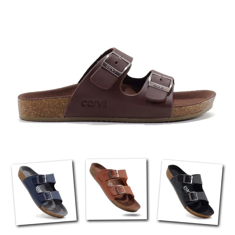 SANDAL CARVIL BENZO 02 SANDAL KULIT ASLI SANDAL PRIA CARVIL