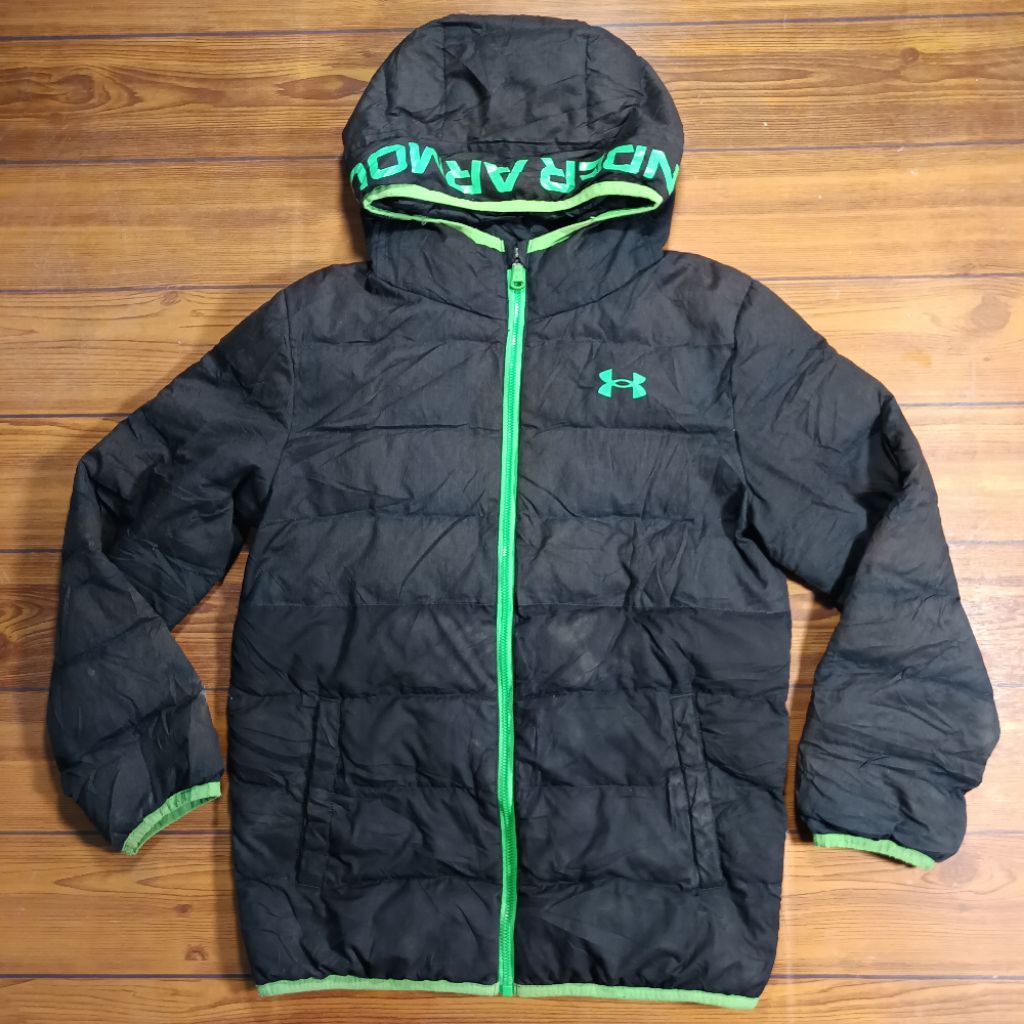 Jaket Puffer Gembul Under Armour Second Original Hitam size S